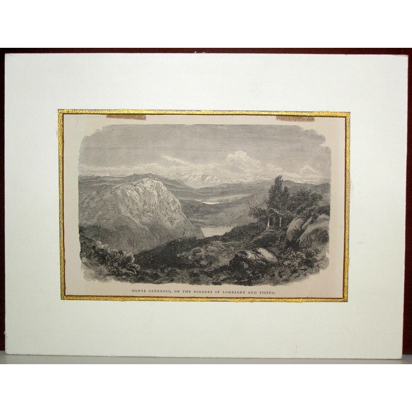 Gravure "Monte Generoso, on the borders