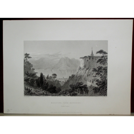Radierung „Magadino, Lago Maggiore“ von Moinat SA – Antiquitäten und Dekoration – Radierungen, Lithografien