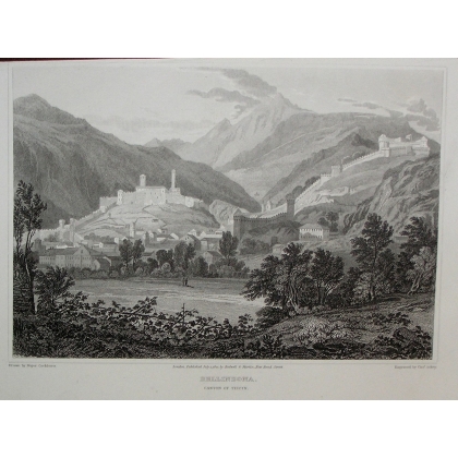 Engraving ‘Bellinzona’ by COCKBURN at Moinat SA – Antiques and decorative items – Engravings, lithographs