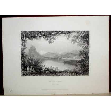 Engraving ‘Lake of Lugano’ by BARTLETT at Moinat SA – Antiques and decorative items – Engravings, lithographs