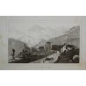 Engraving ‘View of the village of Simplon’ by Moinat SA – Antiques and decorative items – Engravings, lithographs