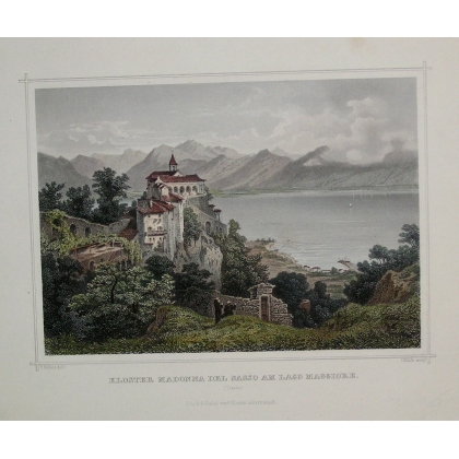 Coloured engraving "Kloster Madonna del" by Moinat SA – Antiques and home décor – Engravings, lithographs