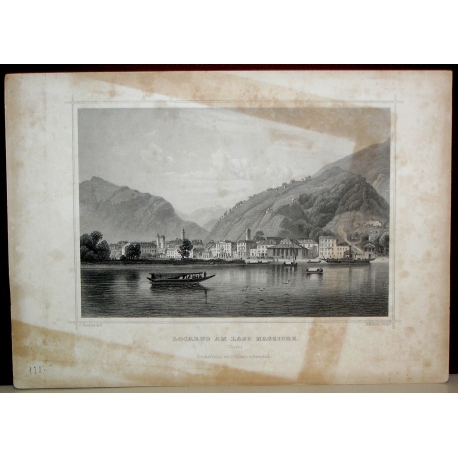 Gravure \"Locarno am Lago Maggiore\"