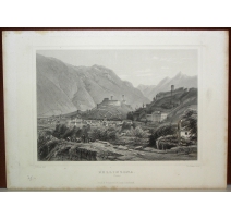 Gravure "Bellinzona" de KÖHLER