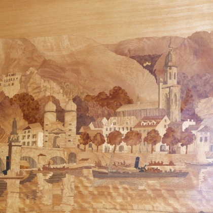 Intarsienbild „Heidelberg“ bei Moinat SA – Antiquitäten und Dekoration