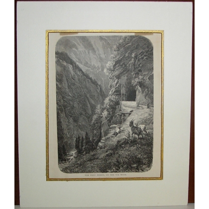 Engraving: ‘The Trou Perdu, on the Via’ by Moinat SA – Antiques and home décor – Engravings, lithographs