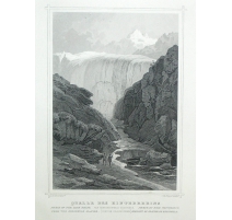 Gravure Source du Rhin posterieur de