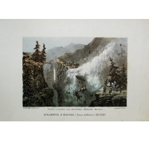 Gravure coloriée Avalanche a Giacomo 