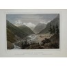 Coloured engraving ‘Rheinwald Glacier’ by Moinat SA – Antiques and decorative items – Engravings, lithographs