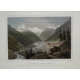 Gravure coloriée Rheinwald Glacier de