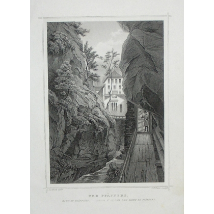 Gravure \"Les Bains de Pfaffers\"