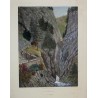 Coloured engraving "Via Mala" by WINTERLIN, published by Moinat SA – Antiques and decorative items – Engravings, lithographs