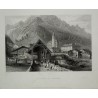 Engraving "Village of Splugen" by BARTLETT, on Moinat SA – Antiques and decorative items – Engravings, lithographs