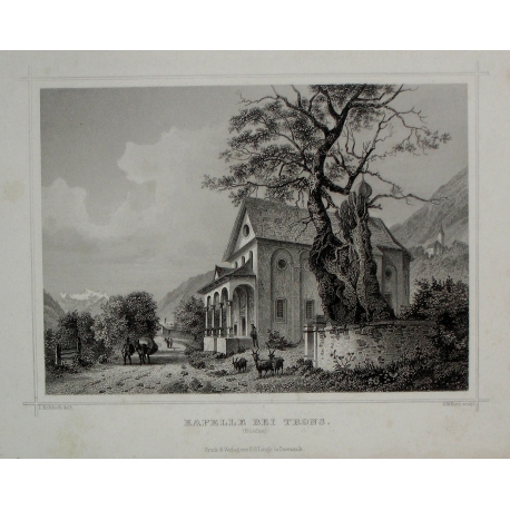 Engraving ‘Kapelle bei Trons’ by ROHBOCK on Moinat SA – Antiques and decorative items – Engravings, lithographs