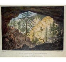 Gravure coloriée View of the interior