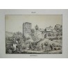 Gravure "Moudon"  sur Moinat SA  - Antiquités décoration -  Gravures, Lithos