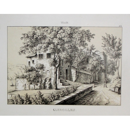 Radierung „Glerolles“ von Moinat SA – Antiquitäten und Dekorationsgegenstände – Radierungen, Lithografien