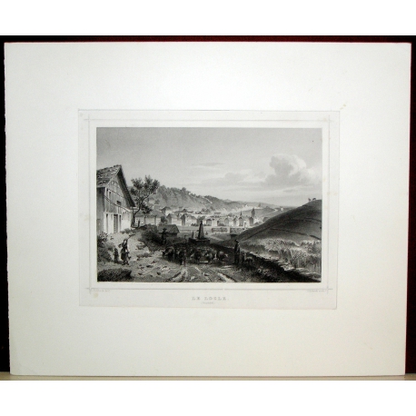 Engraving entitled "Le Locle" by ROHBOCK on Moinat SA – Antiques and decorative items – Engravings, lithographs