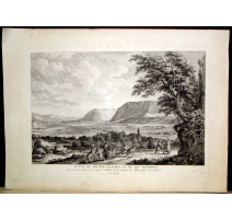 Gravure Vue de Motier-Travers et de