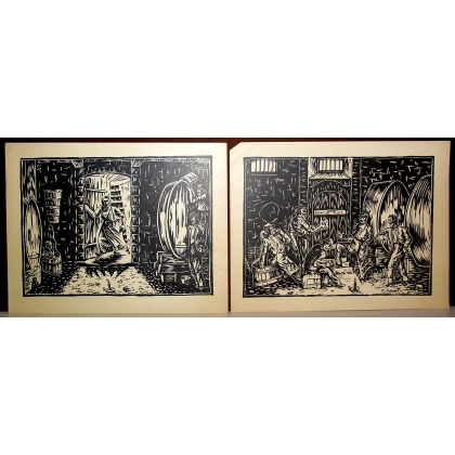 6-teilige Serie mit Stichen „Altes Lausanne“ von Moinat SA – Antiquitäten und Dekorationsartikel – Stiche, Lithografien