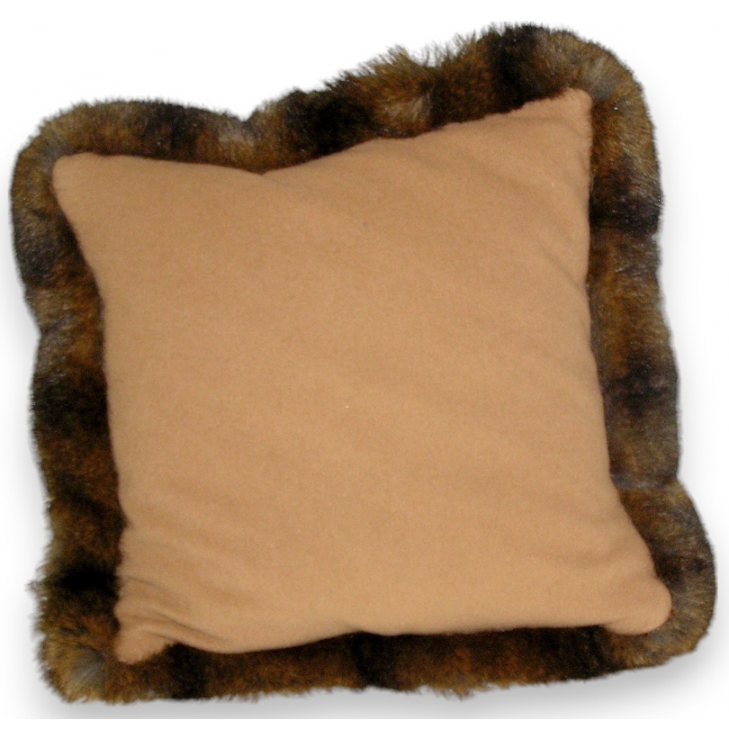 Coussin flanelle, bordé zibeline