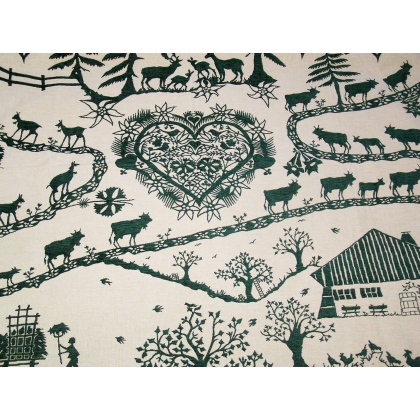 "Pays d'en Haut" throw, green, from  Moinat SA  - Antiques and home décor