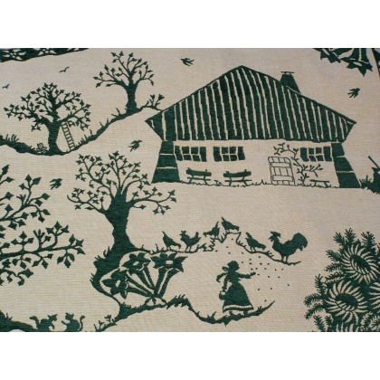 "Pays d'en Haut" throw, green, from  Moinat SA  - Antiques and home décor