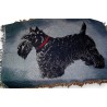 "Scottish" throw, navy blue, at  Moinat SA  - Antiques and home décor