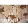 Gilded iron chandelier with pendants by  Moinat SA  - Antiques and home décor