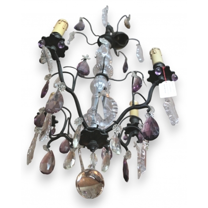 Lustre à 4 lumières en fer forgé