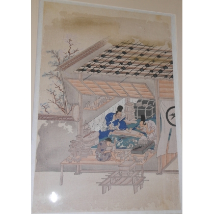 Ukiyo-e Estampe Japonaise de métier  sur Moinat SA  - Antiquités décoration -  Gouaches, Aquarelles, Pastels