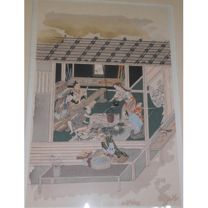 Ukiyo-e Estampe Japonaise de métier  sur Moinat SA  - Antiquités décoration -  Gouaches, Aquarelles, Pastels
