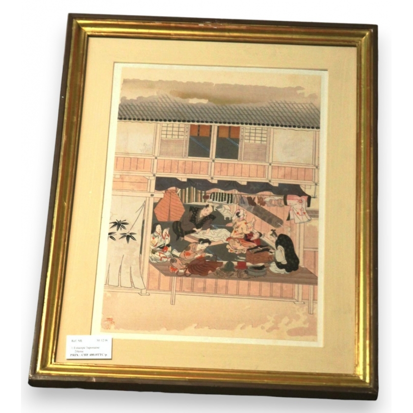 Ukiyo-e Estampe Japonaise de métier  sur Moinat SA  - Antiquités décoration -  Gouaches, Aquarelles, Pastels