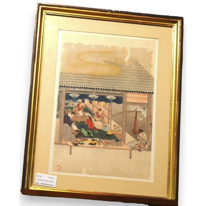 Ukiyo-e Estampe Japonaise de métier  sur Moinat SA  - Antiquités décoration -  Gouaches, Aquarelles, Pastels