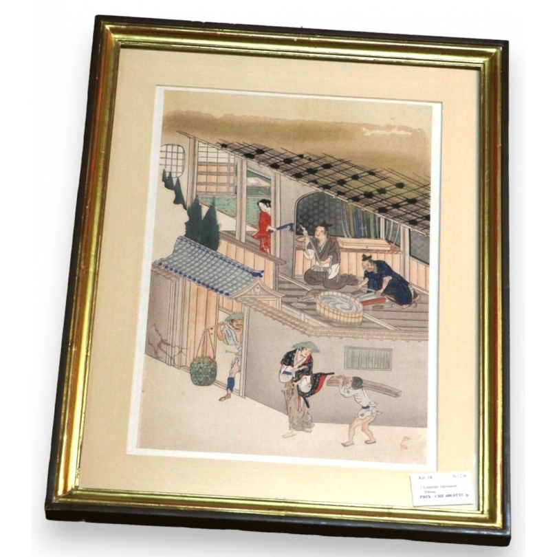 Ukiyo-e Estampe Japonaise de métier  sur Moinat SA  - Antiquités décoration -  Gouaches, Aquarelles, Pastels