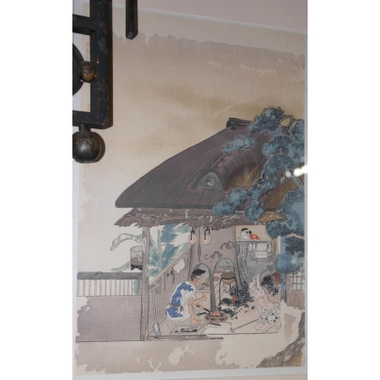 Ukiyo-e Estampe Japonaise de métier  sur Moinat SA  - Antiquités décoration -  Gouaches, Aquarelles, Pastels