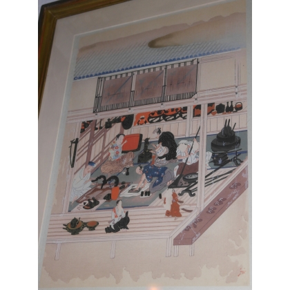 Ukiyo-e Estampe Japonaise de métier  sur Moinat SA  - Antiquités décoration -  Gouaches, Aquarelles, Pastels