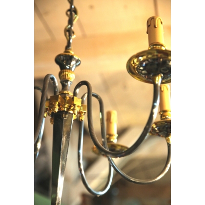 Gilded brass Directoire-style chandelier by Moinat SA – Antiques and home décor