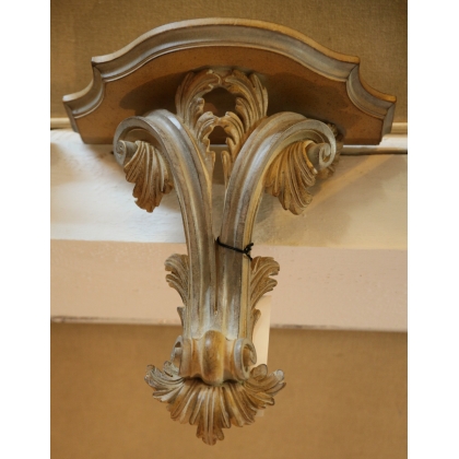  Console décor chêne-rouvre gris sur  Moinat SA  - Antiquités décoration