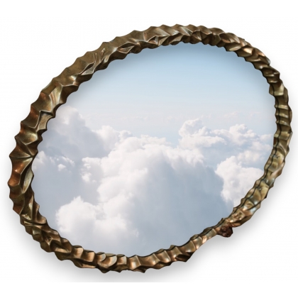  Miroir ovale moulé, argenté sur  Moinat SA  - Antiquités décoration