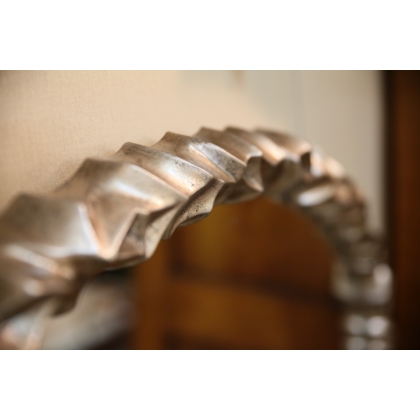  Miroir ovale moulé, argenté sur  Moinat SA  - Antiquités décoration