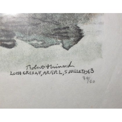 Woodcut entitled ‘Seals’, signed by Moinat SA – Antiques and decorative items – Engravings, lithographs