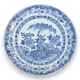Assiette en porcelaine chinoise bleu et blanc
