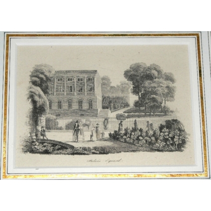 Gravure "Palais Eynard"  sur Moinat SA  - Antiquités décoration -  Gravures, Lithos