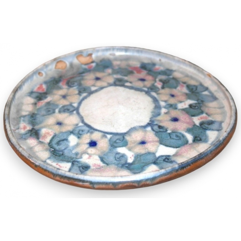  Assiette "Fleurs" de BONIFAS en sur  Moinat SA  - Antiquités décoration