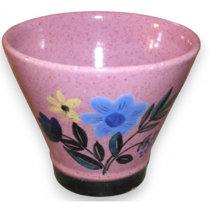 Cache-pot rose motif fleurs de MENELIKA