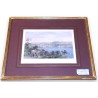 Coloured engraving ‘Geneva from Cologny’ by Moinat SA – Antiques and decorative items – Engravings, lithographs