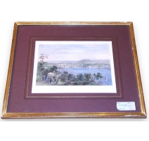 Gravure coloriée "Geneva from Cologny"