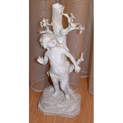 Pair of biscuit-style candlesticks "Back to Moinat SA" – Antiques and home décor
