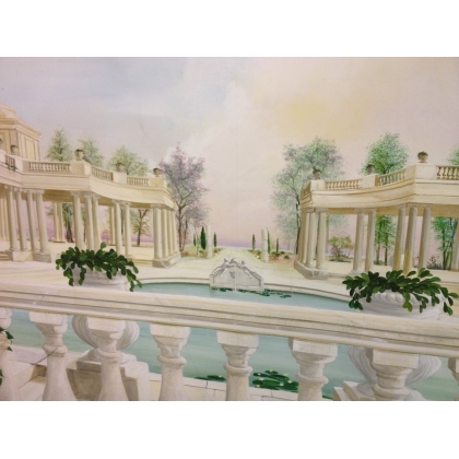 Paintings | Large panoramic oil-on-canvas panel by Moinat SA  - Antiques and home décor